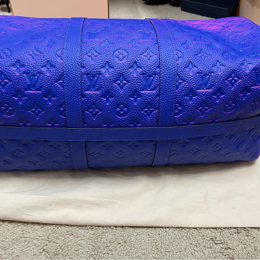 Louis Vuitton Pink and Purple Keepall Travel Bag - Picture 7 of 12
